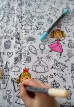 serviette maternelle à colorier princesses